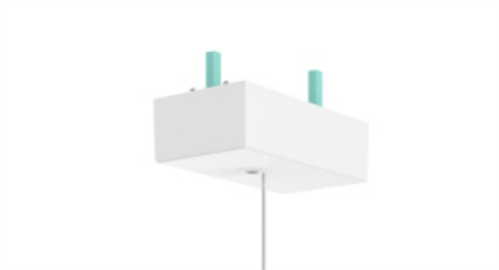 PRO+LINE48V BASIC/SLIM TRACK voolusiini kaabli läbiviiguga laerosett riputuskomplekt h=2m, valge